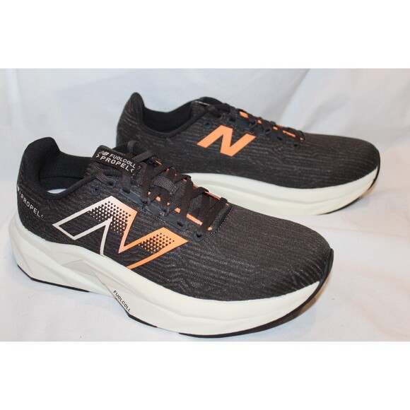 NEW BALANCE MEN'S FUEL CELL PROPEL V5 BLACK ORANGE WHITE SNEAKERS NIB